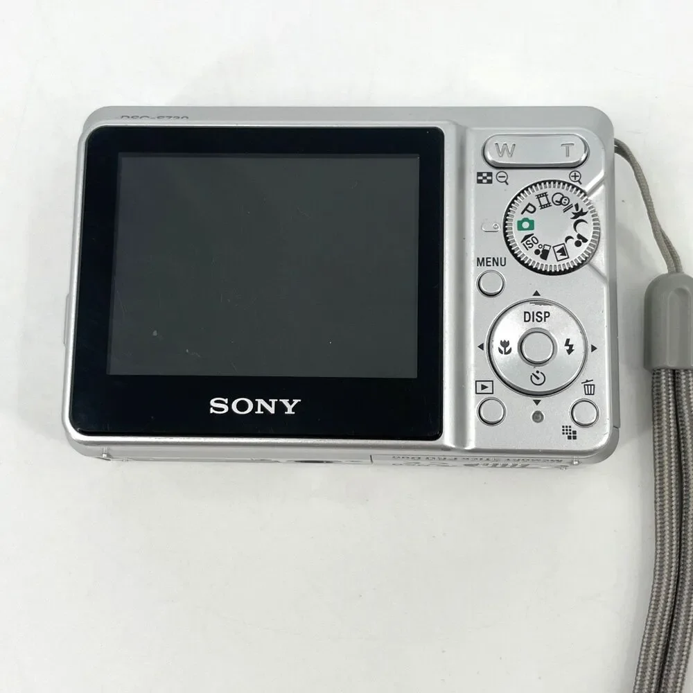 Sony Cyber-shot DSC-S730 Digital Camera 7.2MP Silver Manual Case USB Cable WORKS